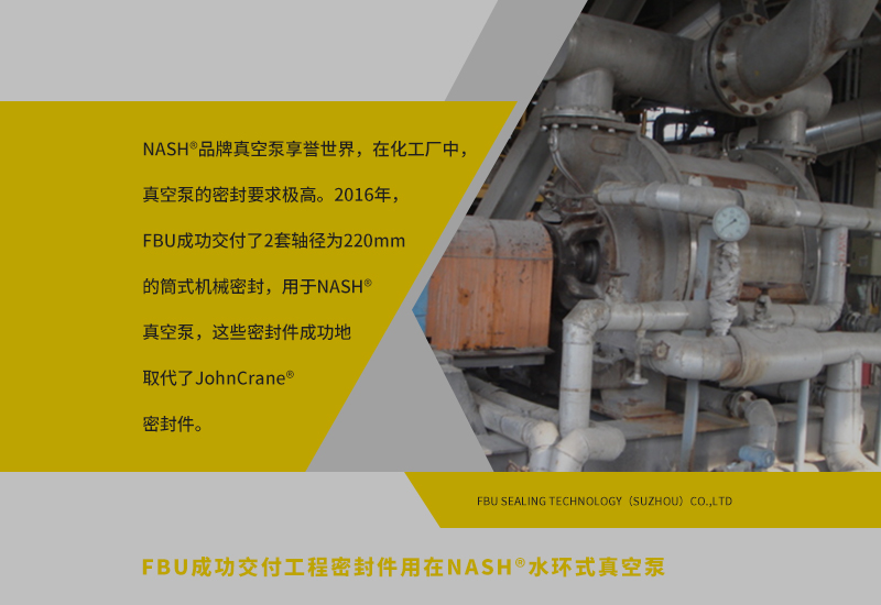 适用于NASH®水环式真空泵的密封解决方案