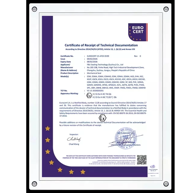 福步密封技术正式斩获ATEX认证，防爆工况再添硬核安全保障